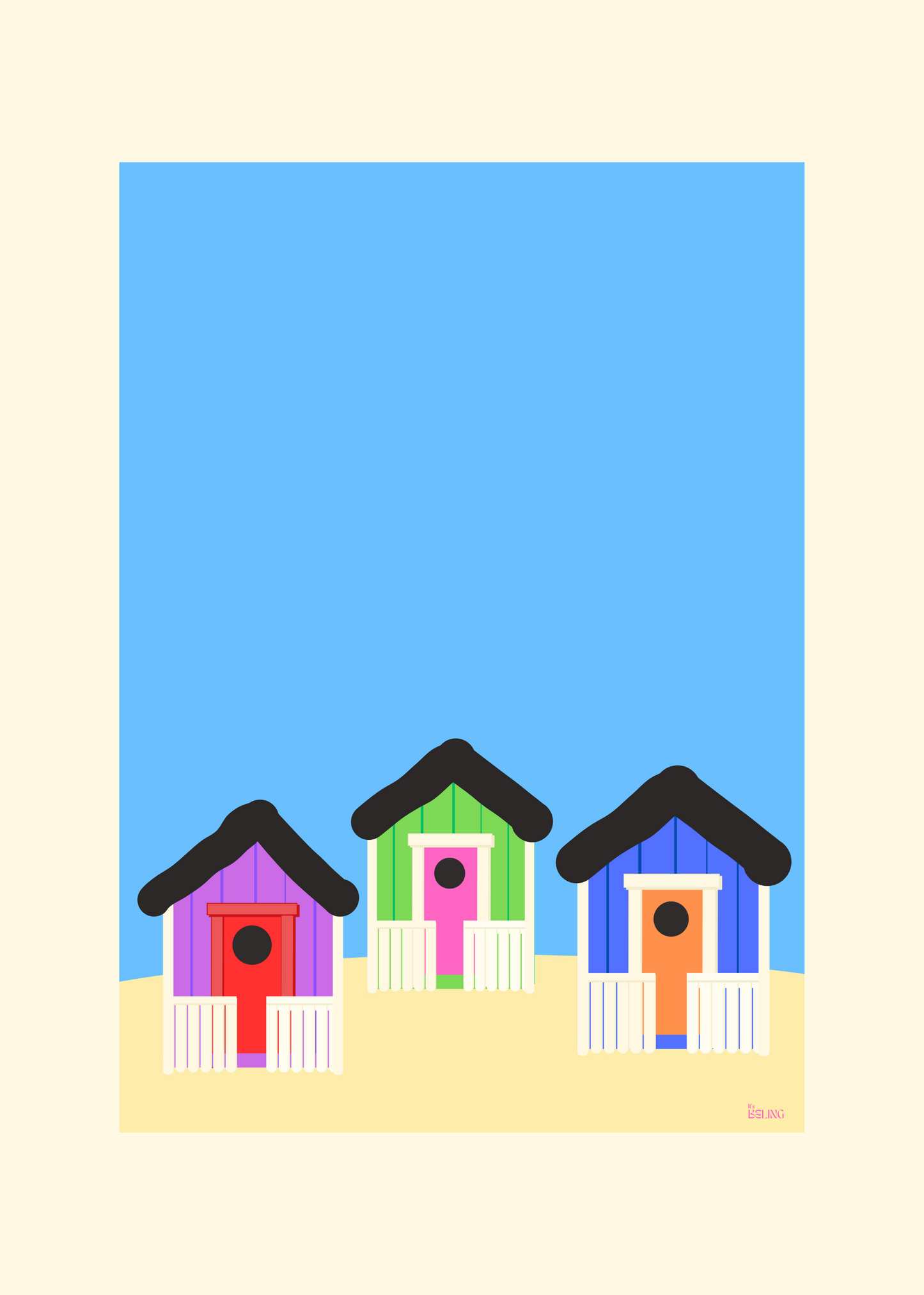 Badhytter Skanör - Poster